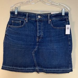 Old Navy -High-Waist Button-Fly O.G. Straight Mini Jean Skirt - Size 10 - NWT